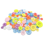 100PCS Colorful Mixed Resin Buttons for DIY Crafts