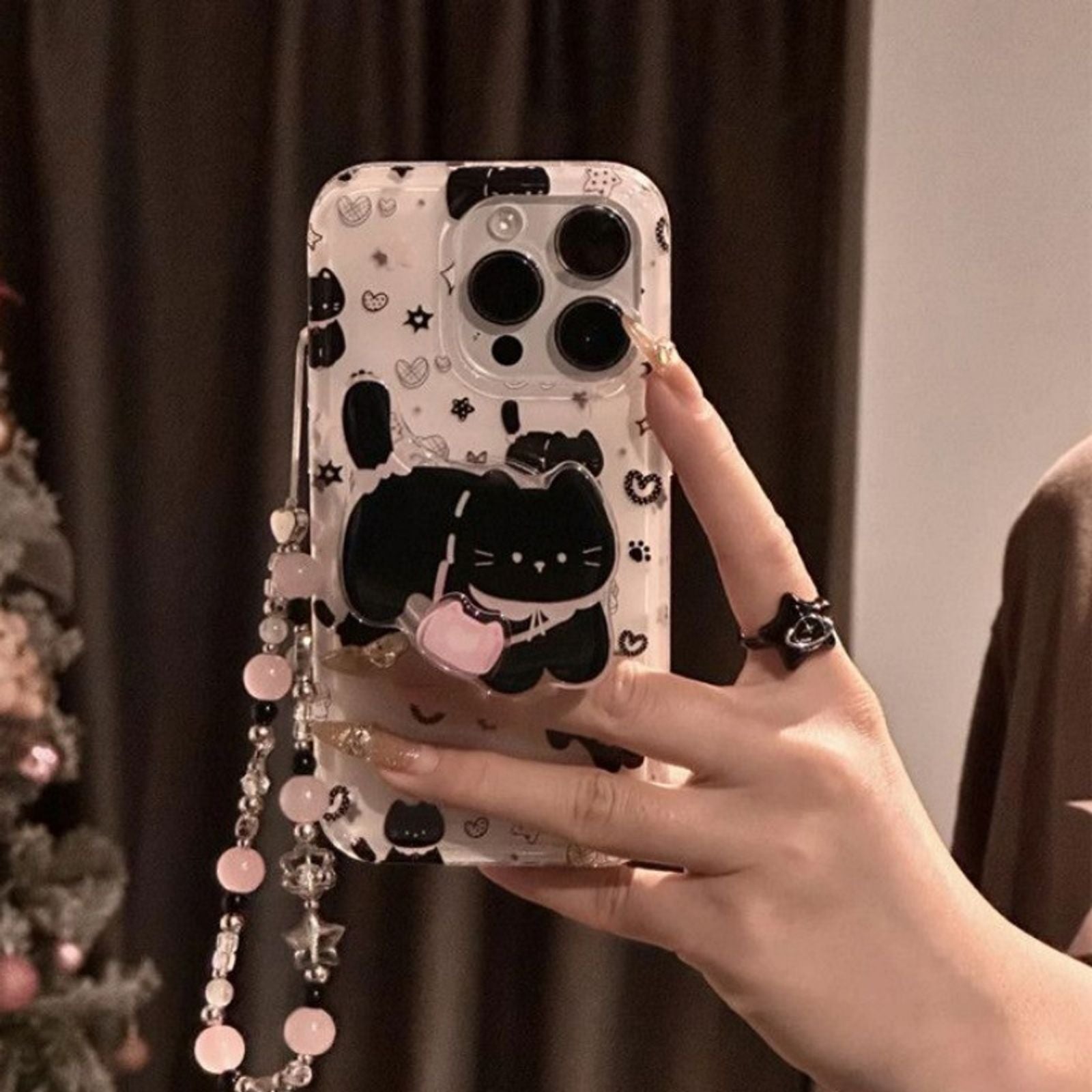 Korean Cute Cartoon Kawaii Kitten Grip Tok Phone Holder