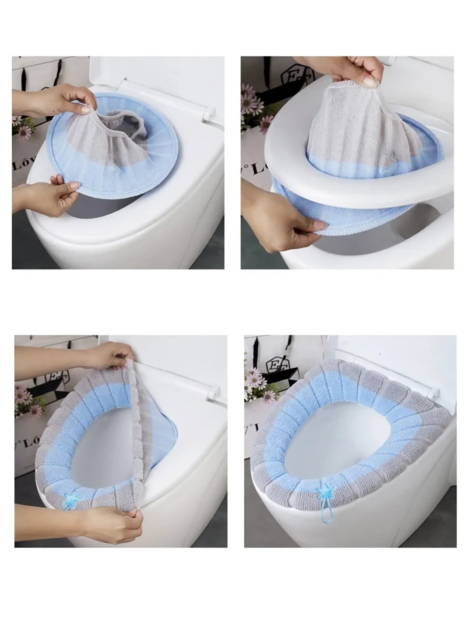 Portable Knitted Toilet Mat - Washable and Antifreeze