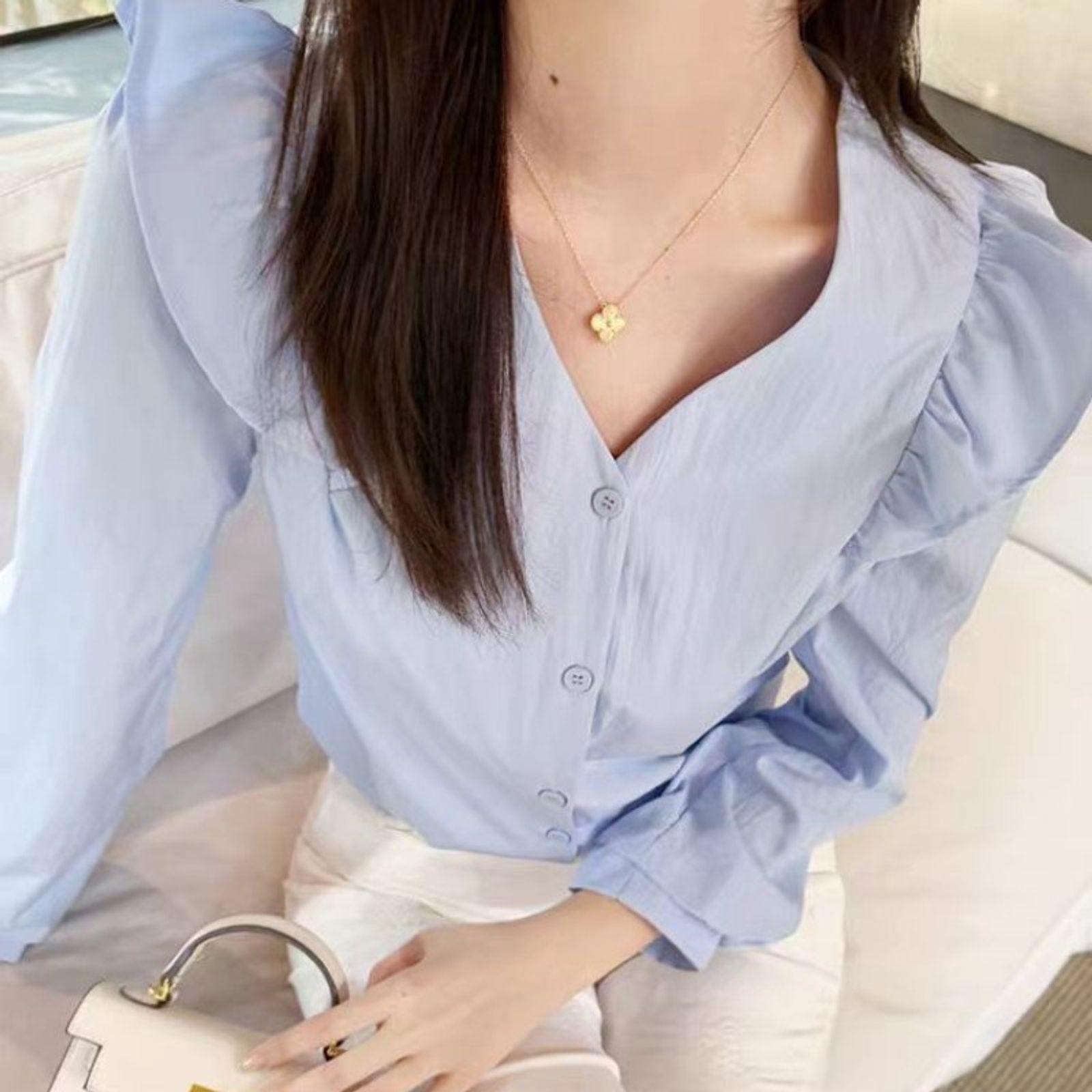 Long Sleeve Casual Blouse for Women