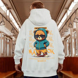 Unisex Teddy Bear Print Hoodie - American Street Style