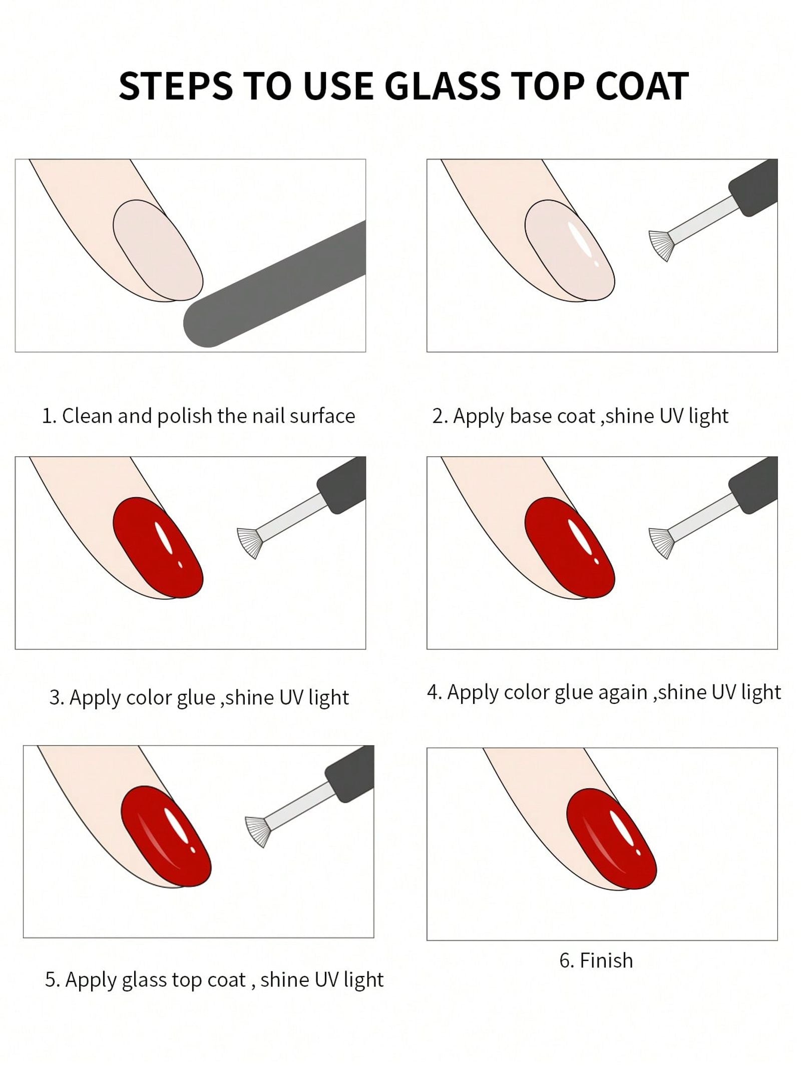 15ml Long Lasting Clear Rubber Top Coat Nail Polish