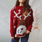 Women's Christmas Elk Pullover Sweater