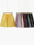 High Waisted Casual Linen Shorts for Women