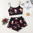 Christmas Santa Claus Print Pajama Set for Women