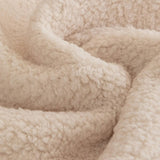 Warm Solid Sherpa Fleece Sofa Cover with Non-Slip Binding