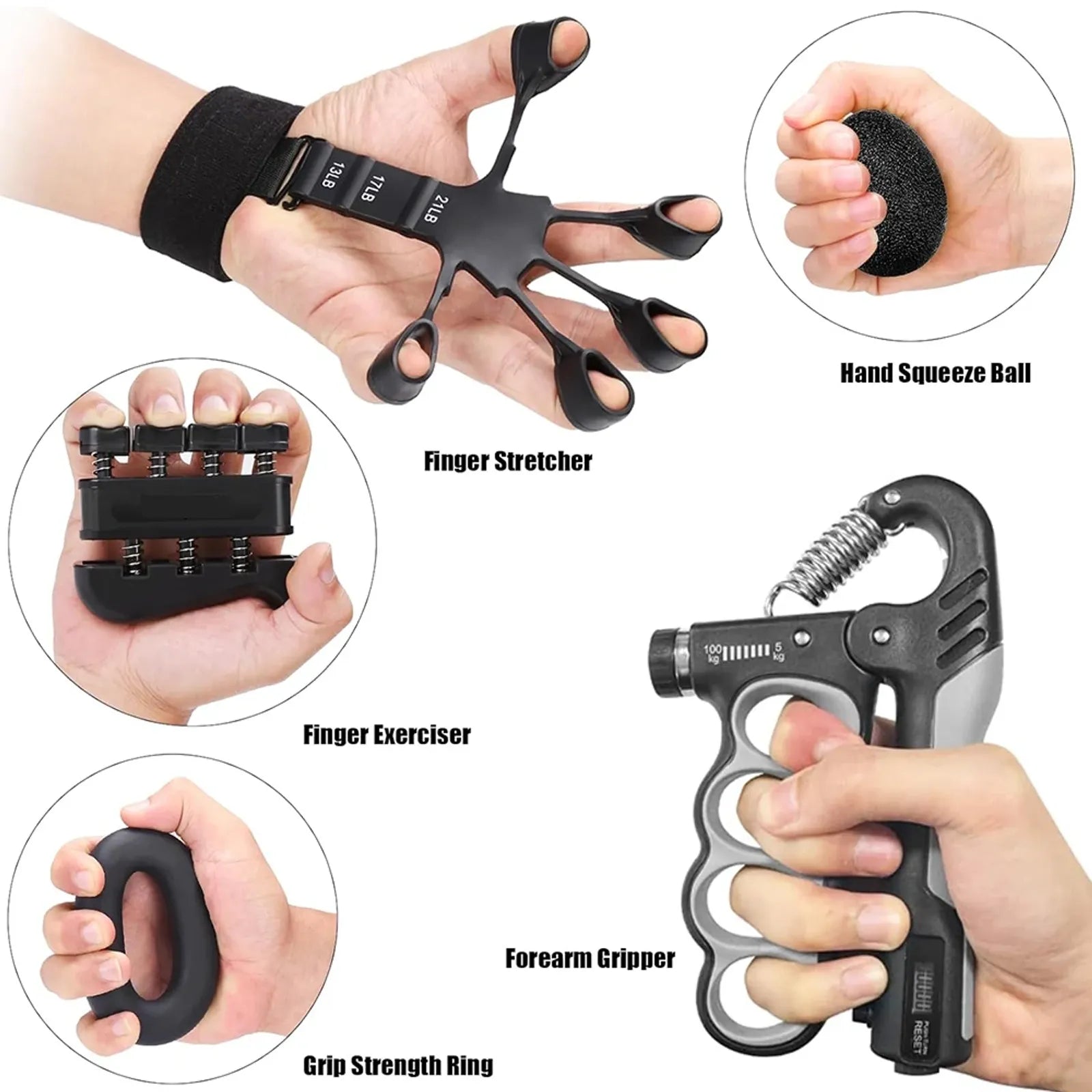 Adjustable Finger and Forearm Strengthening Kit