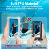 Waterproof Phone Pouch with Neck Strap for Beach Use