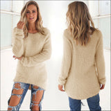 Plus Size Women's Warm Knitted Pullover Sweater