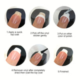 3PCS Self-Adhesive French Nail Art Stickers for DIY Decoration