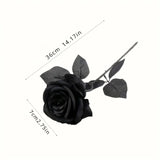 Artificial Black Roses - Long Stem Fake Flowers for Decor