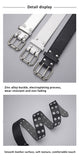 Women's Simple Double Hole Punk Belt for Men and Women