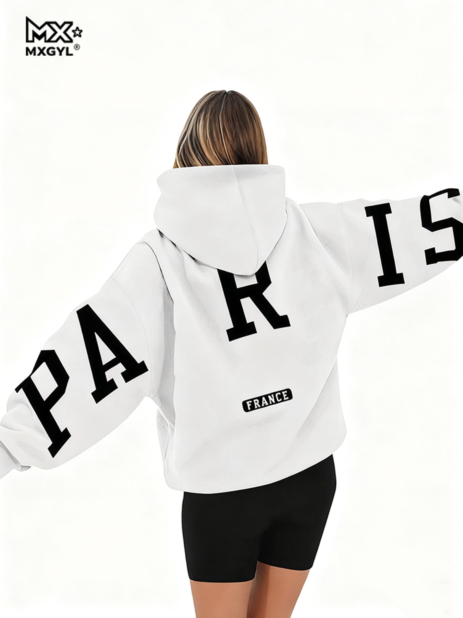 Trendy Loose Casual Pullover Hoodie with Letter Print