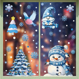 Christmas Window Stickers - Snowman, Santa, Snowflake & Elk