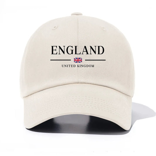 England Print Baseball Cap for Adults - Minimalist Retro Style