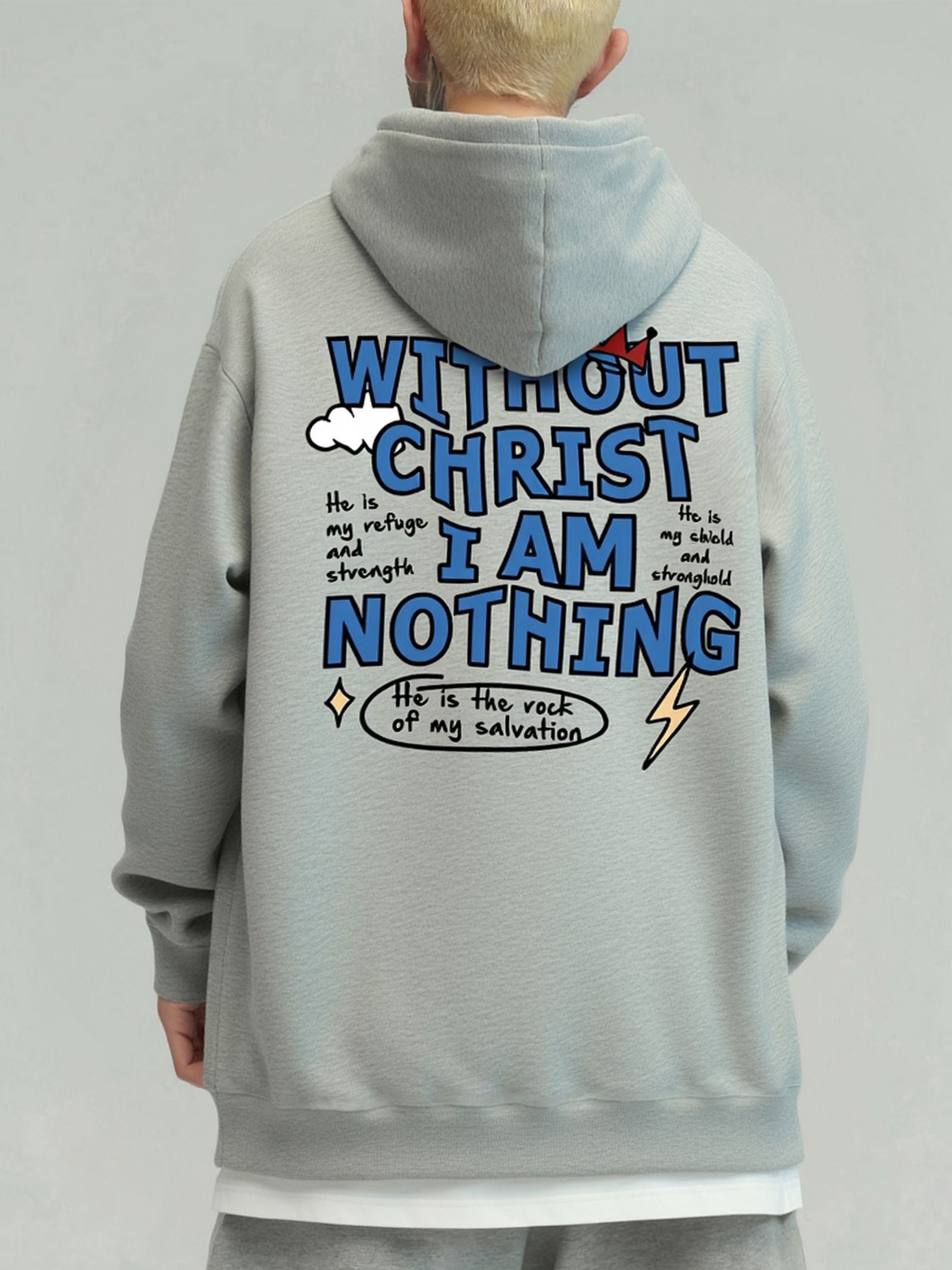 Front Zipper Y2K Minimalist Cat Printed Hoodie