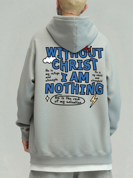 Front Zipper Y2K Minimalist Cat Printed Hoodie