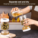 Olive and Pickle Strainer Jar - Airtight Food Storage