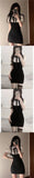 Trendy Summer Slimming Black and White Mini Dress