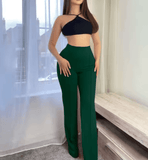 Women’s Slim Bell-Bottom Trousers – Trendy Flared Pants for Office & Casual Wear