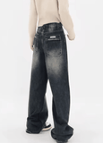 Y2K Loose Wide-Leg Jeans – High-Waisted Retro Streetwear for Women